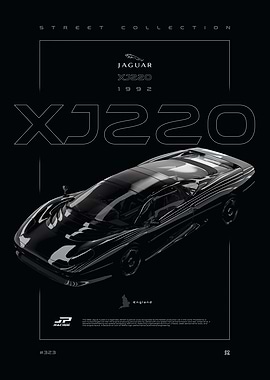 Jaguar XJ220 1992 Poster