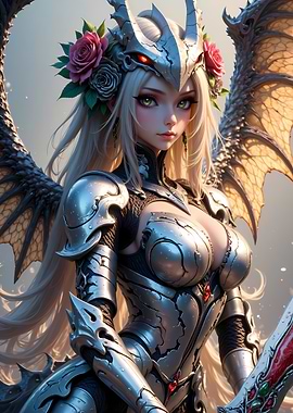 Dragon Knight with Roses