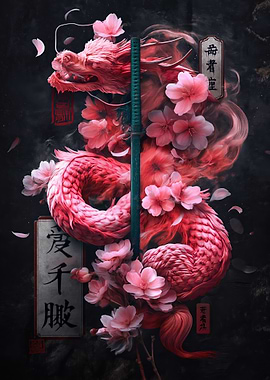 Dragon and Cherry Blossoms