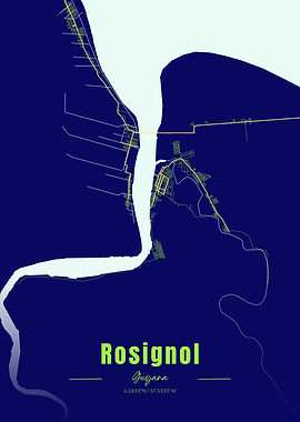Rosignol Guyana Map