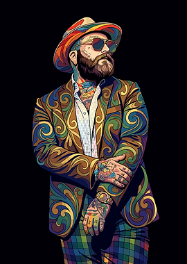 Teddy Swims in Psychedelic Suit