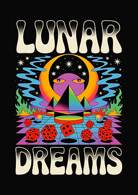 Lunar Dreams Psychedelic Art