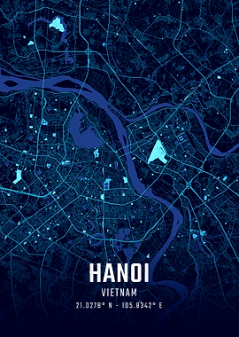 Hanoi Midnight City Map