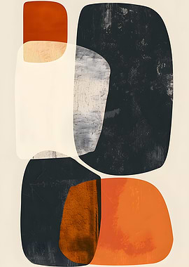 Abstract Geometric Shapes with Textured Overlays