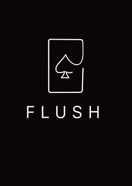 Flush playing card logo