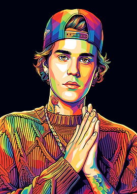 Justin Bieber Pop Art Portrait