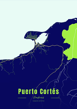 Puerto Cortés, Honduras Map