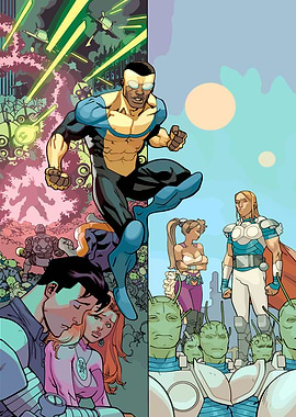 Invincible and Allies Confronting