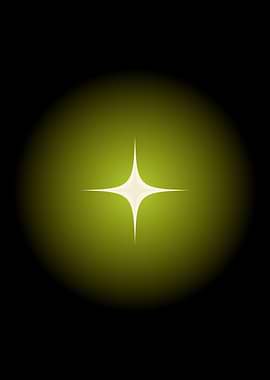 Sparkle Starburst on Green Gradient