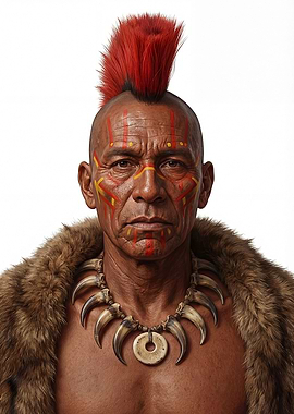 Native American Warrior Portrait