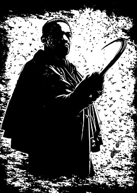 Man with Hook and Swarm of Bees