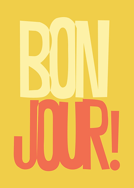 Bonjour Text Art