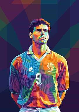 Marco van Basten Pop Art Portrait