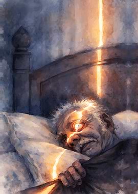 Man Wakes to Bright Light