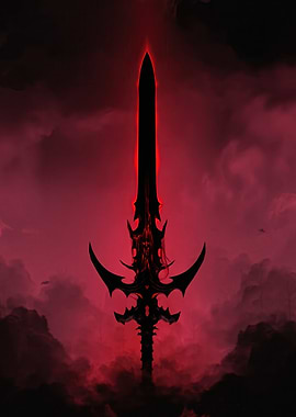 Demonic Sword in Red Mist