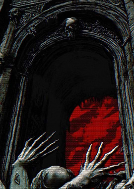 Gigeresque Archway with Reaching Hands