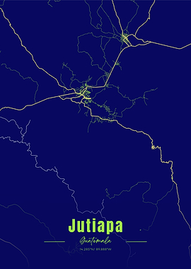 Jutiapa Guatemala Map