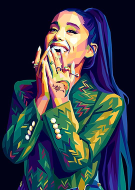 Ariana Grande Pop Art Portrait