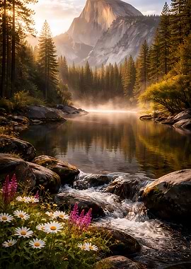 Misty Yosemite Valley Sunrise