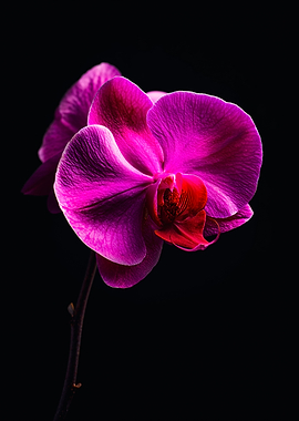 Elegant Magenta Orchid Flower Portrait