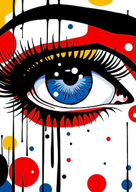 Pop Art Eye with Drips