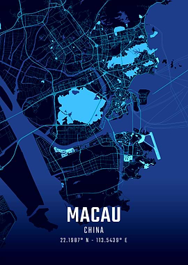 Macau Midnight City Map