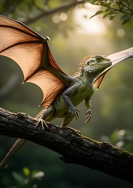 Dragon Lizard on a Branch