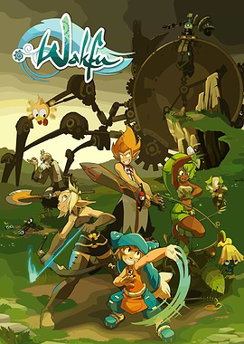 Wakfu Characters in a Lush Landscape