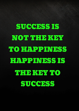 Inspirational quote about success and happiness
