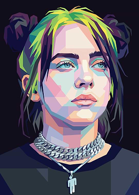 Billie Eilish Pop Art Portrait