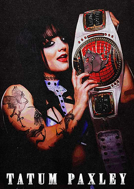Tatum Paxley with Championship Belt