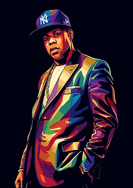 Jay-Z Pop Art Portrait