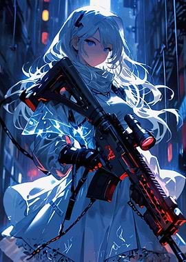 Anime Girl with Rifle