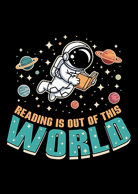 Astronaut Reading in Space