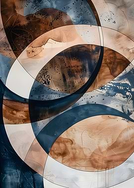 Abstract Geometric Circles and Swirls