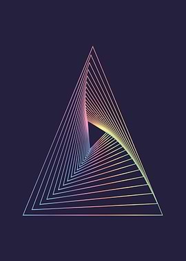 Geometric Triangle Gradient Art