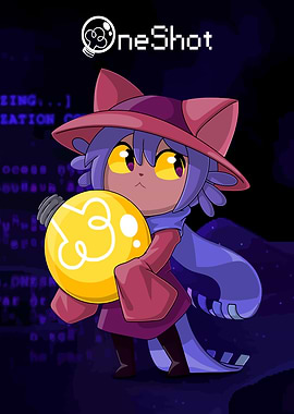 One Shot Character Holding a Lightbulb