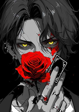 Man with Rose and Card