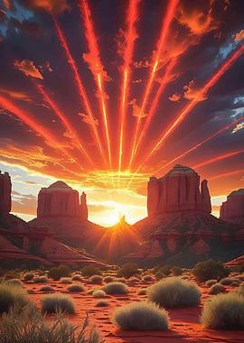 Dramatic Desert Sunset