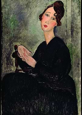 Portrait of a Woman in Black, amedeo modigliani art