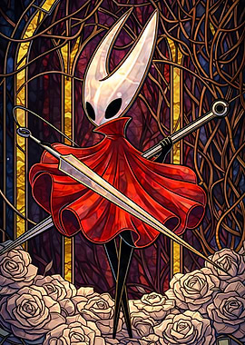 Hollow Knight Hornet Stained Glass