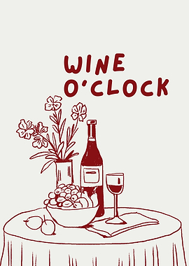 Wine O'Clock , Wine Humor Quote