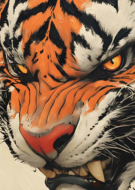 Fierce Tiger Portrait