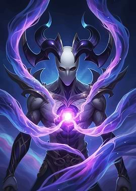 Mysterious Figure with Purple Energy