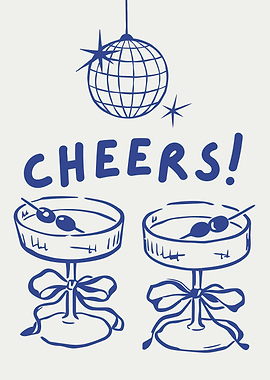 Cheers to Celebration, martini cocktail gift