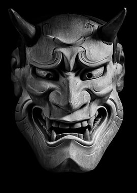Wooden Oni Mask