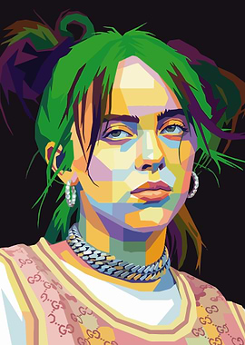 Billie Eilish Pop Art Portrait