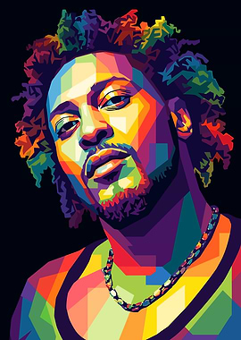 Colorful WPAP Portrait of a D'Angelo
