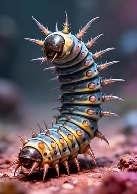 Spiky Caterpillar Macro Shot