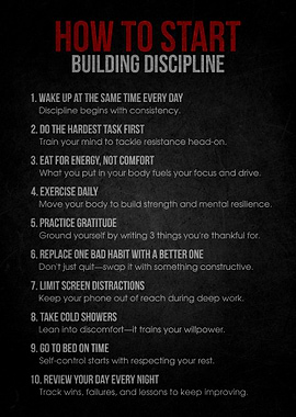 How to Start Building Discipline